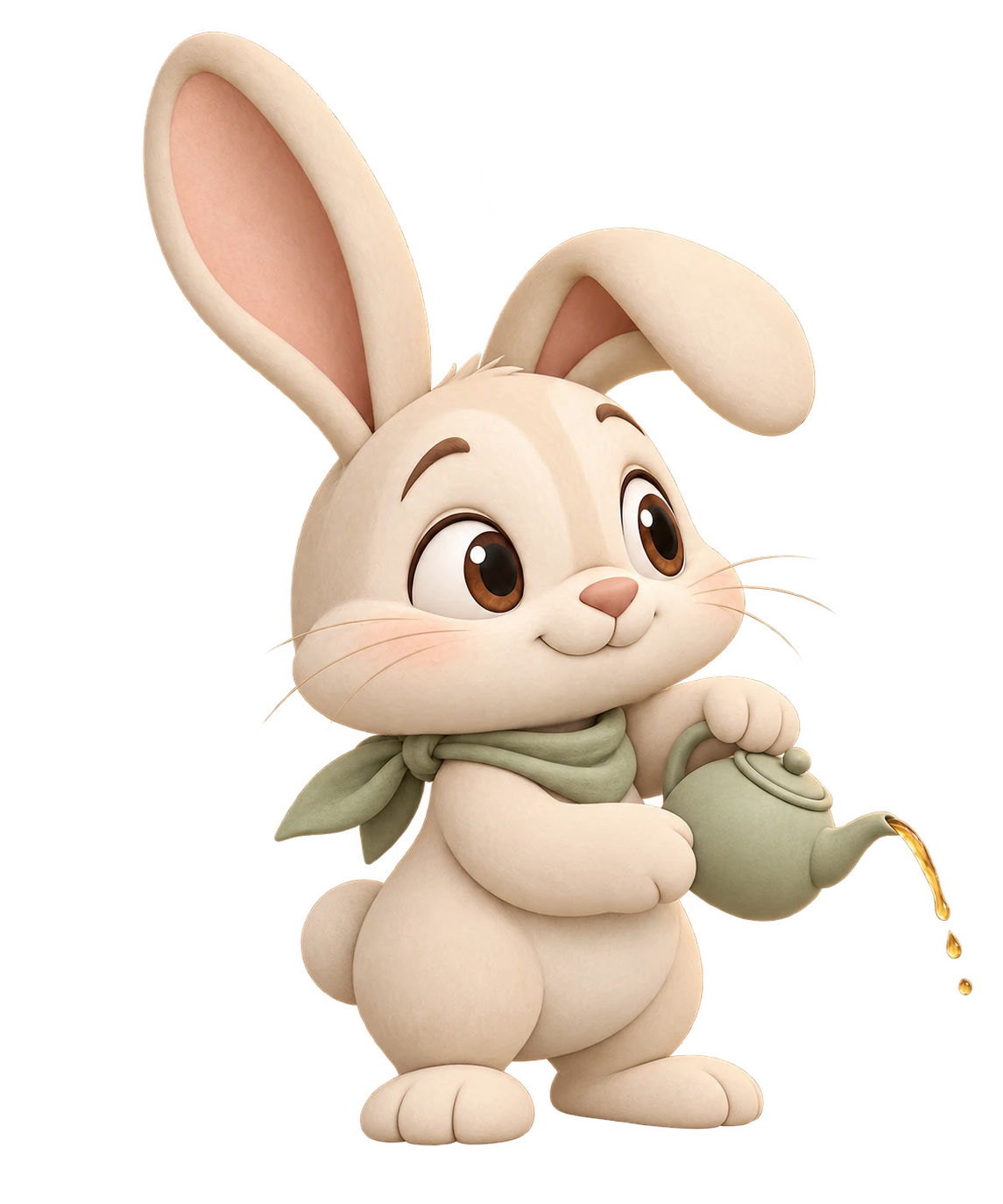Bunny pouring pose