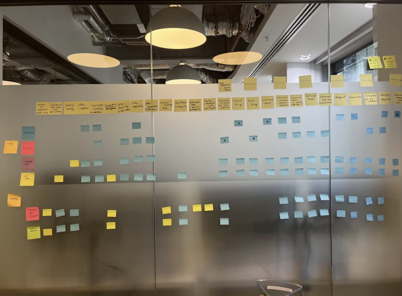 Original interview workshop wall.