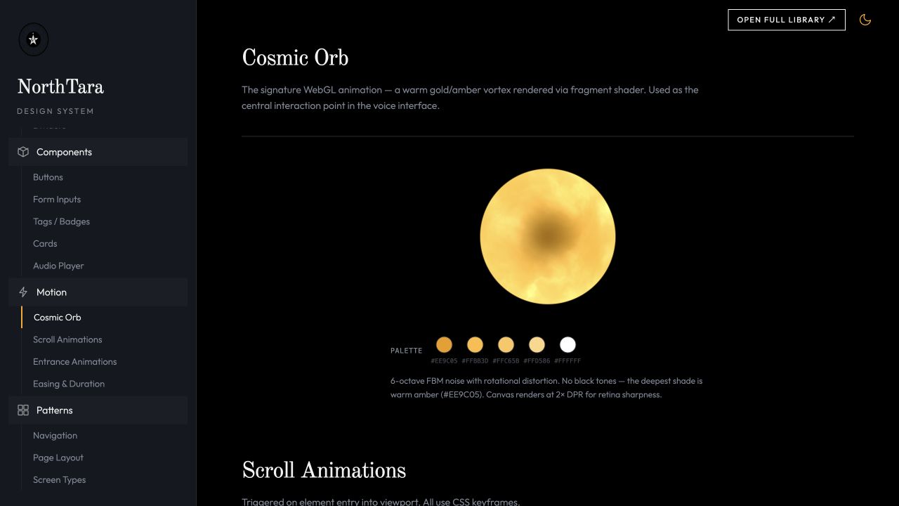 The voice orb in the source library documentation.